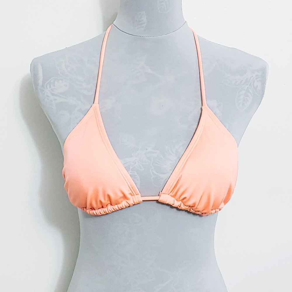Classic Coral Tie Bikini Top